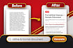 convert PDF to word, fix formatting and clean your images