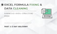 fix excel formulas, clean data, and format spreadsheets