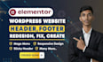 quickly fix wordpress header, menu or footer issues