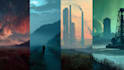 create stunning fantasy and sci fi environment concept art