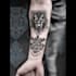 design a delicate fine line blackwork tattoo art