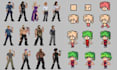 draw pixel character sprite sheet video game art pixel animation