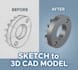 convert 2d drawings to 3d précised cad models
