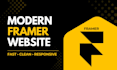 design a modern, responsive framer site as a pro framer developer