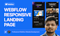 design a responsive and high converting webflow landing page