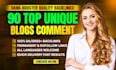 build unique domain blog comment SEO backlinks link building