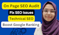 do on page SEO audit and fix all website issues