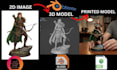 print and paint 3d printable model 2d to 3d model 3d character design print ship
