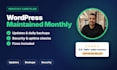 maintain and secure your wordpress website monthly