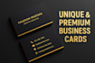 create a unique and premium double sided business card