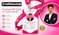 do a professional id badge id card name card and lanyard