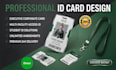 design a professional id badge id card name card and lanyard