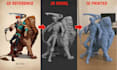 do custom 2d image to 3d model character action figure stl 3d printing model