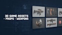 create 3d game assets, model, props and object, weapons unreal engine unity