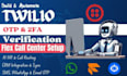 twilio verify website checkout otp popup 2fa sms whatsapp email authentication
