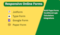 create online form using jotform, typeform,online forms