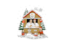 create christmas pull horse logo design