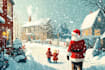 create a beautiful illustrated christmas card