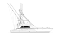 create yacht, boat, and ship line art illustrations