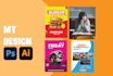 graphic designer poster, photos editing