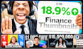 design professional finance and cashcow youtube thumbnails