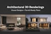 create architectural 3d renderings, house designs  permit ready plans