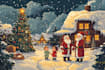 draw unique christmas illustration