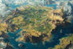 hand draw a fantasy map with digital watercolours