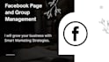 manage your facebook page setup and grown your fb group professionally