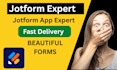 create jotform and google form or online survey form