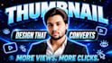 design modern and scroll stopping youtube thumbnails