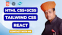 convert figma to HTML using tailwind CSS modern responsive design, react expert