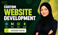 do custom website development as a full stack frontend and backend developer
