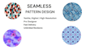 create seamless pattern design for textile, fabric prints