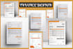 design professional invoice, fillable quote, letterhead, receipt templates