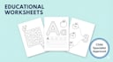 design printable educational worksheets for preschool and kindergarten