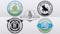 design 3d clean badge, circle, shield, stamp, seal, monogram emblem logo
