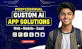 develop an ai website, an ai chatbot, a web application, software developer