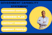design government capability statement capability statement government contract