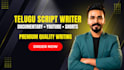write telugu documentary and youtube video scripts