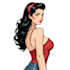 create pin up girl illustration
