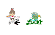 cute chibi art, kawaii logo or sticker patch design
