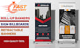 design unique roll up, retractable banners and signage