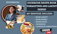 do recipes book, cookbook formatting and layout design for amazon kdp publishing
