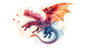 design watercolor dragons include t shirt design