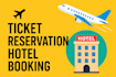 make flight ticket, visas, tours and hotel reservations