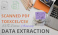 accurately extract data from scanned PDF tables