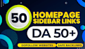 build 50 powerful sidebar blogroll da DR 50 plus backlinks