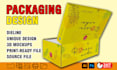 do packaging design with professional box design, packaging box and 3d mockups
