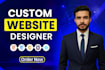 design a modern custom website using HTML, CSS, js, bootstrap, and react
